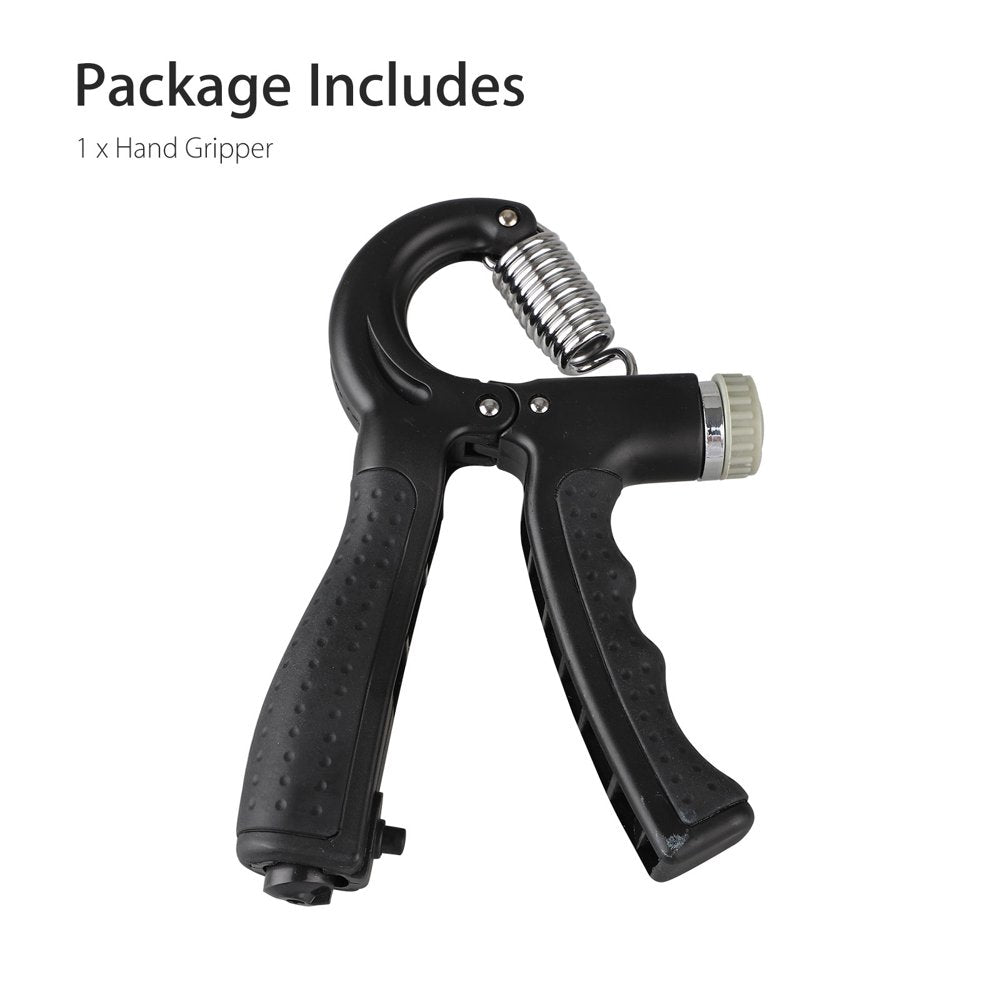 Hand Grip Strengthener, Hand Squeezer Exerciser Adjustable Resistance 22-132Lbs for Forearm Finger Train, Black