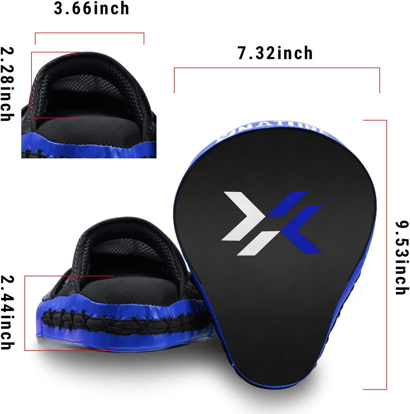 Essential Curved Boxing MMA Punching Mitts Boxing Pads W/Gift Box Hook & Jab Pads MMA Target Focus Punching Mitts Thai Strike Kick Shield for X'Mas Gift